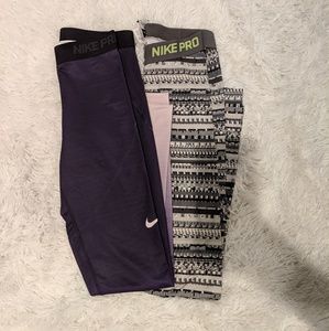 Nike Pro Leggings Set of Two sz small